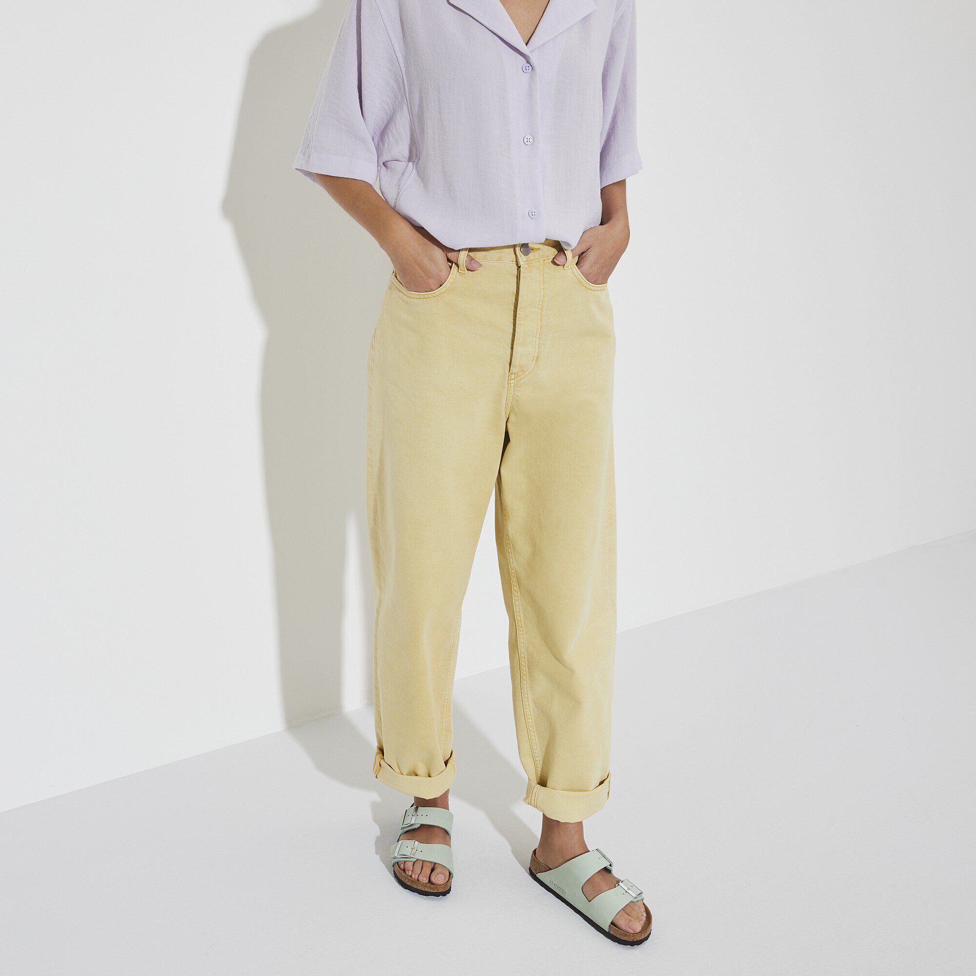 Arizona Soft Footbed Nubuk Leather with a female model