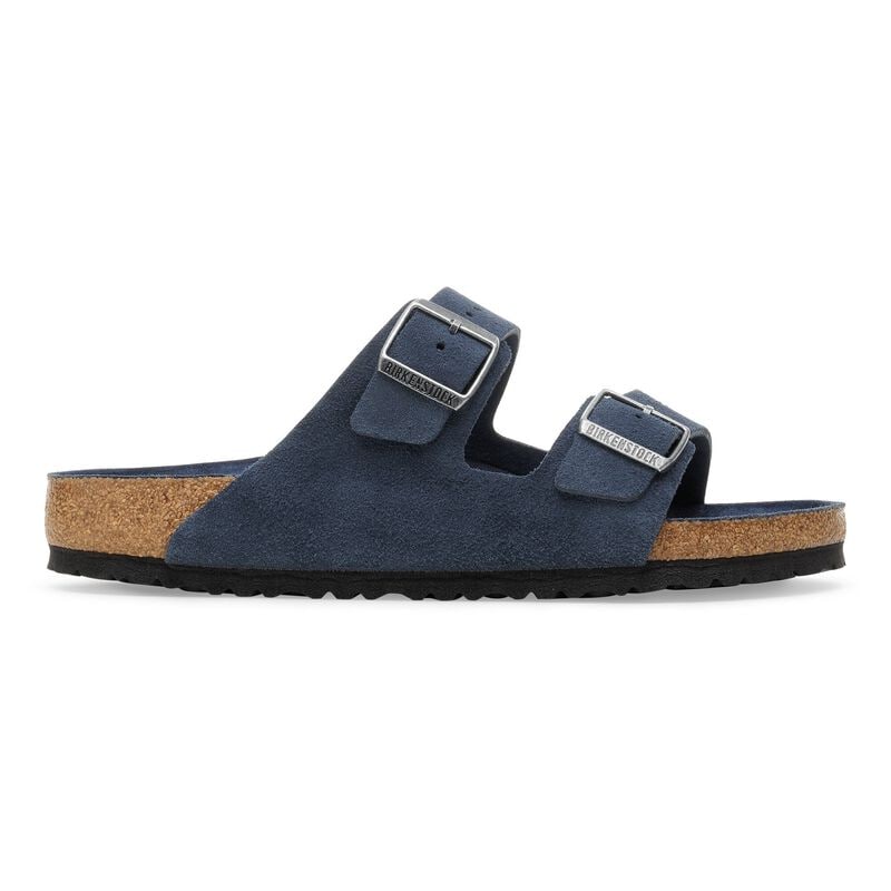 BIRKENSTOCK Arizona Soft Footbed Suede Leather New Navy Tonal City Comfort detail