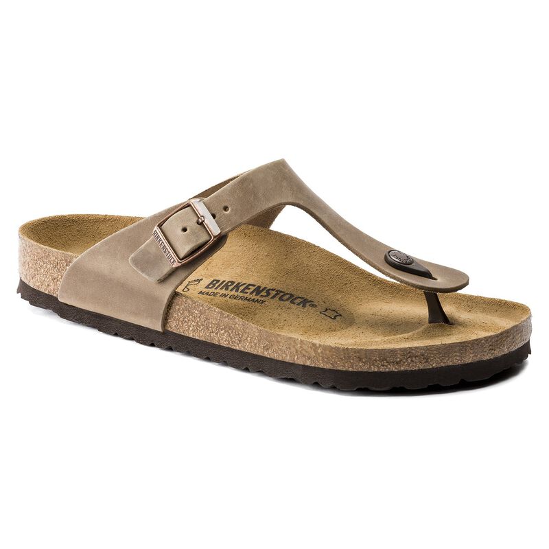 BIRKENSTOCK Gizeh Natural Leather Oiled Habana Easy Walk detail