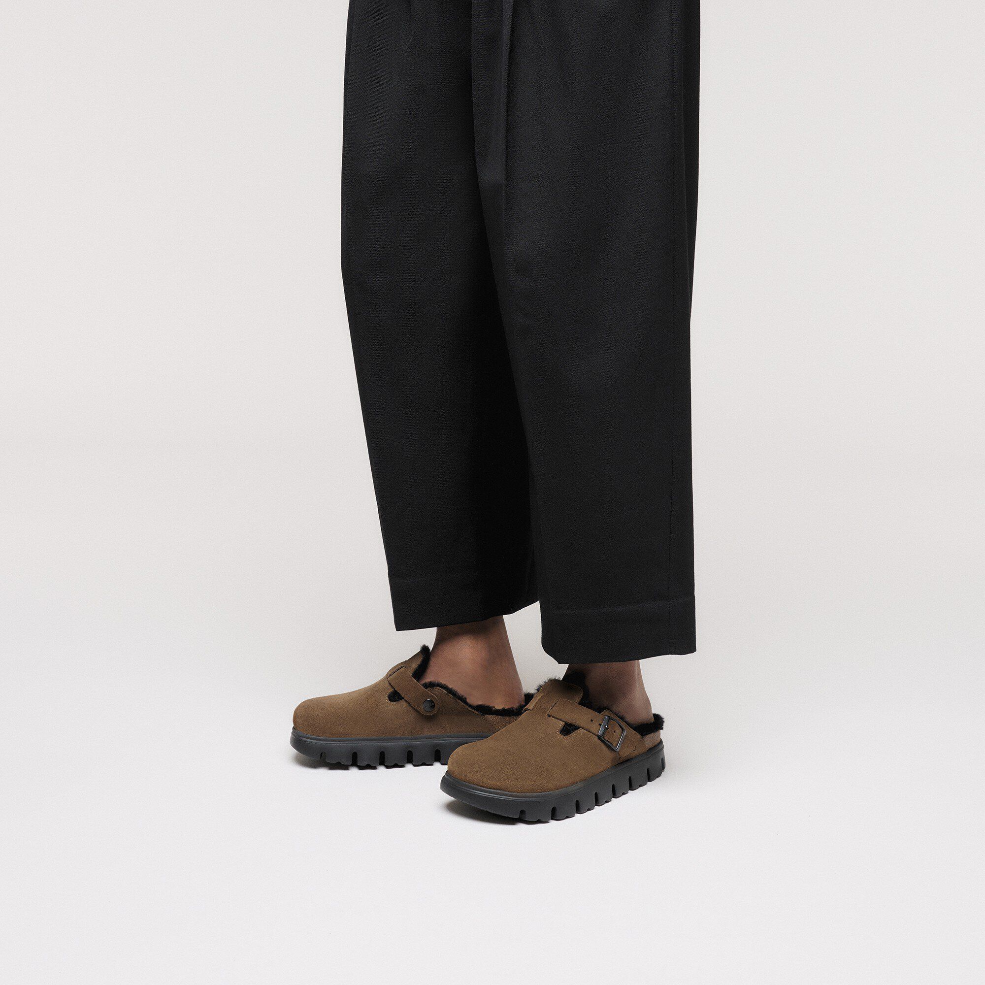 Boston Chunky Shearling Suede Leather