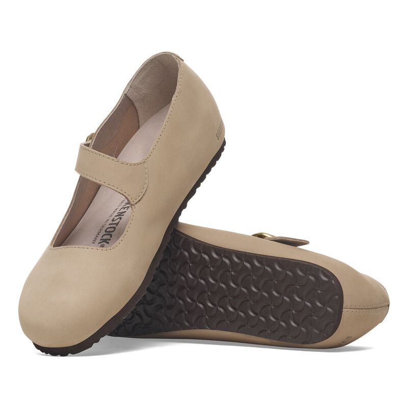 BIRKENSTOCK Tracy Nubuck Leather Sand Easy Walk detail