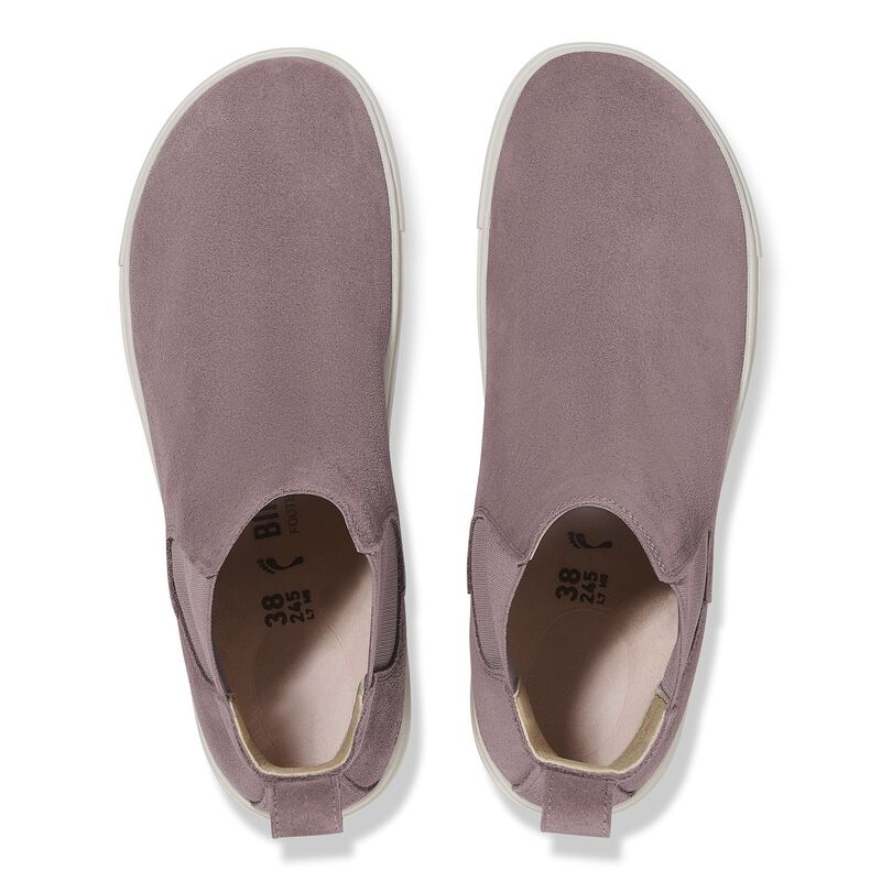 BIRKENSTOCK Bend Chelsea Suede Leather Faded Purple Classic Fit detail