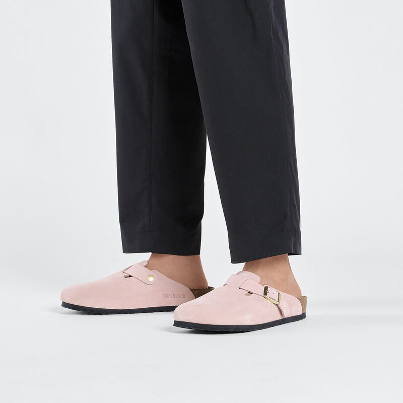 BIRKENSTOCK Boston Suede Leather Light Rose Walk Edit detail