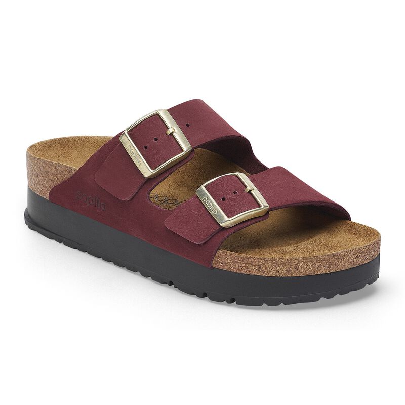 BIRKENSTOCK Arizona Flex Platform Nubuck Leather Pepper Classic Fit detail