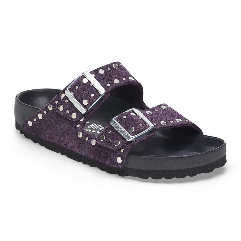 BIRKENSTOCK Arizona Rivets Suede Leather Acai Soft Sole detail
