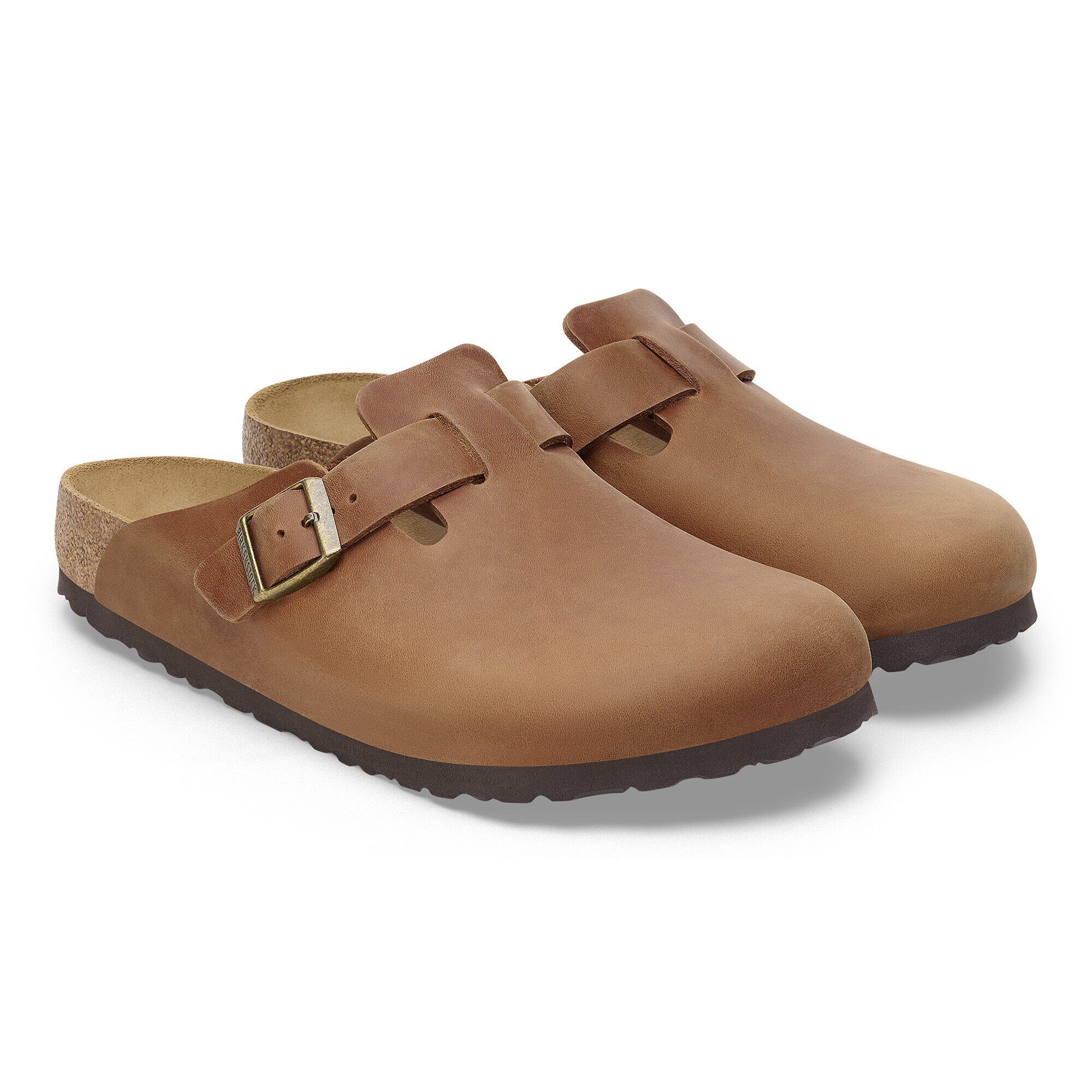 【新品未使用 BIRIKENSTOCK Boston Brown Leather Boston Oiled Leather in Color Cognac | BIRKENSTOCK US