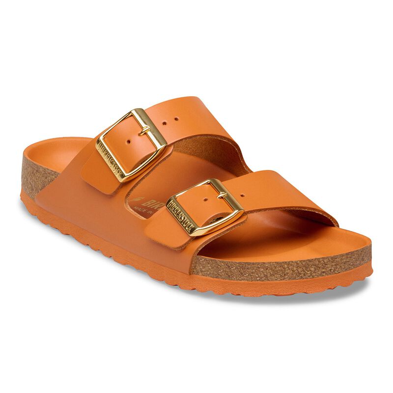 BIRKENSTOCK Arizona Natural Leather New Dressy Ochre Soft Footbed detail