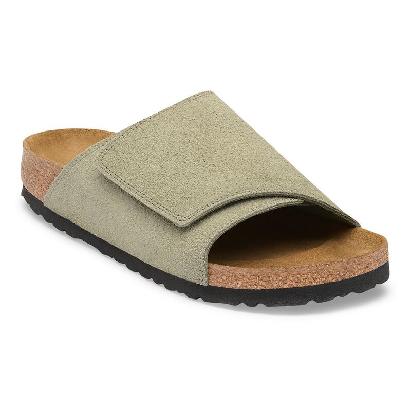 BIRKENSTOCK Solana Suede Leather Charcoal City Comfort detail