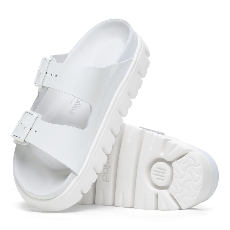 BIRKENSTOCK Arizona Chunky Leather White Trail Easy detail