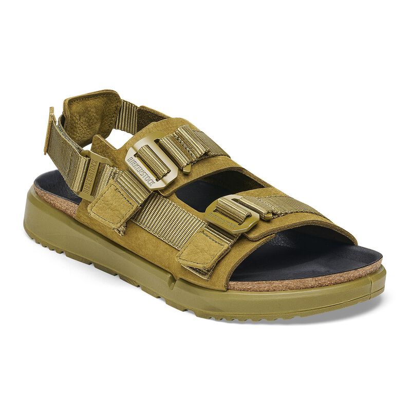 BIRKENSTOCK Shinjuku Leather-Textile Pure Sage Trail Easy detail