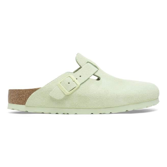 Boston Soft Footbed Suede Leather Faded Lime