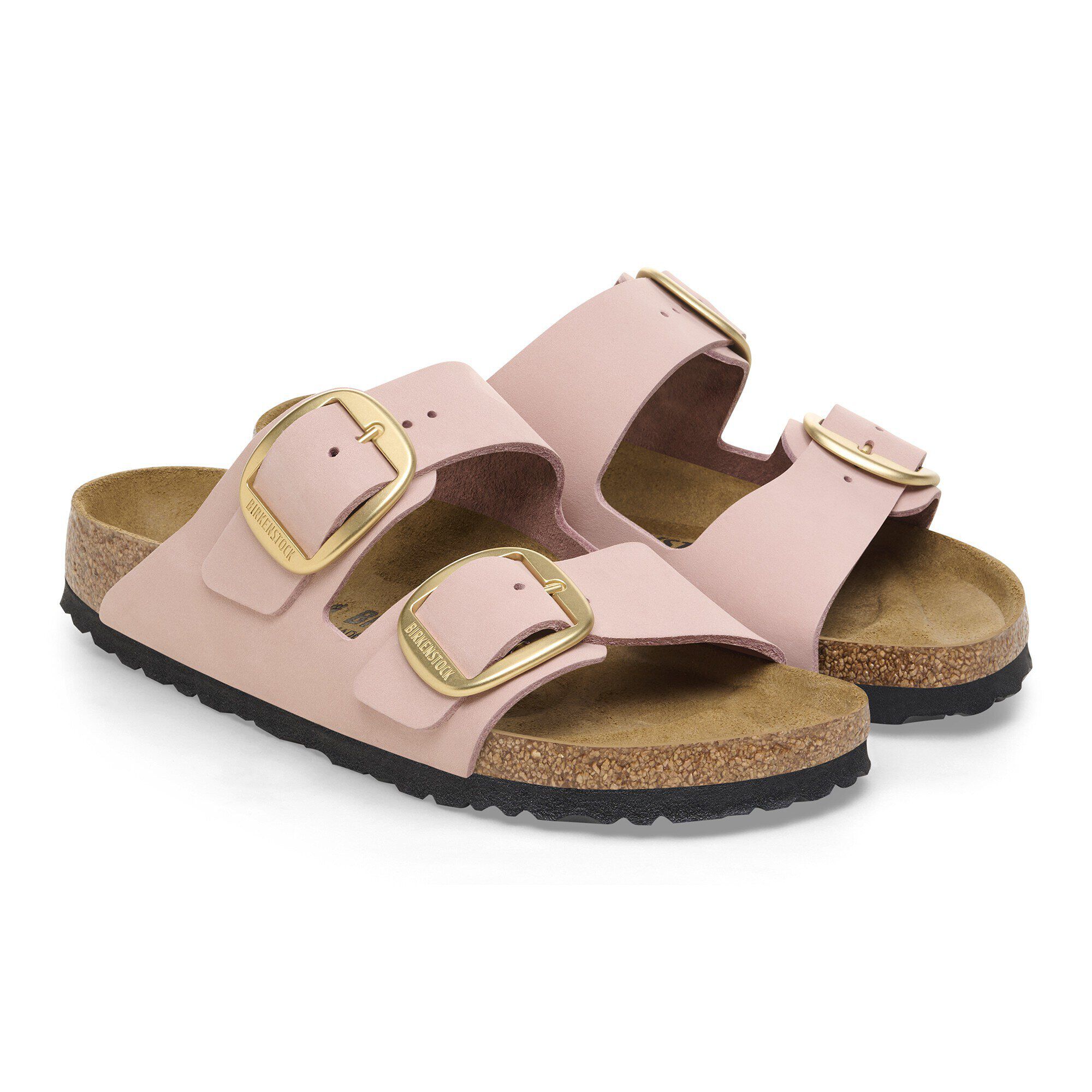 Arizona Big Buckle Nubuck Leather in Color Soft Pink | BIRKENSTOCK US