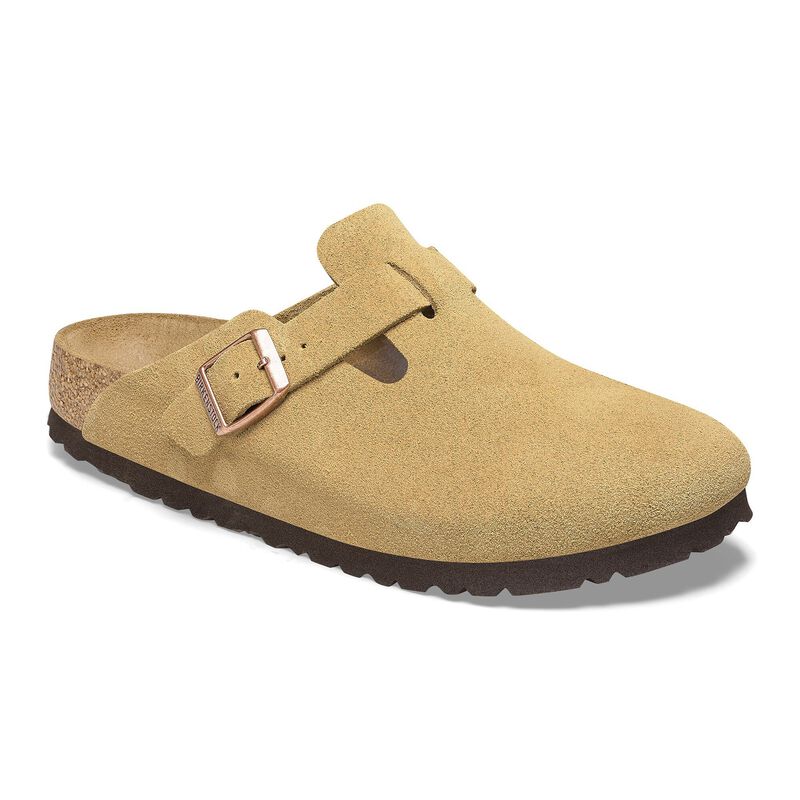 BIRKENSTOCK Boston Suede Leather Lavender Sky Easy Walk detail