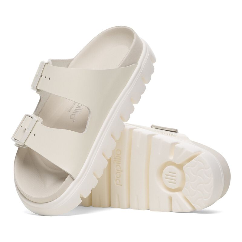 BIRKENSTOCK Arizona Chunky Natural Leather Eggshell Lounge Fit detail