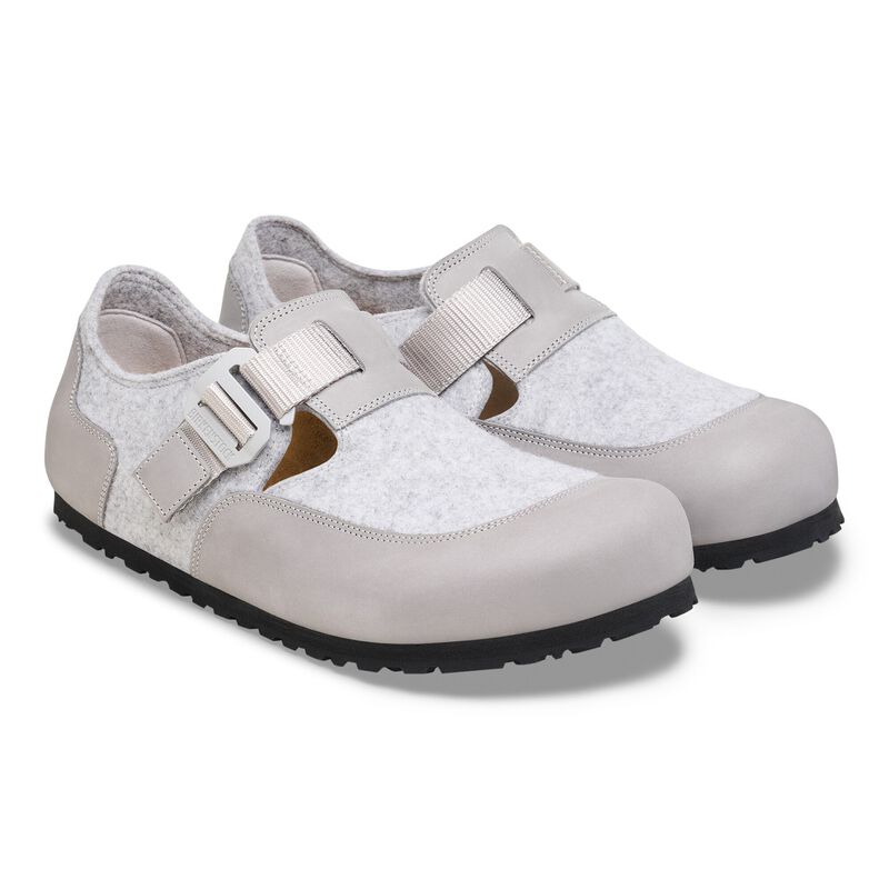 BIRKENSTOCK London Nova Felt Leather/Textile/Felt Stone Coin Easy Walk detail