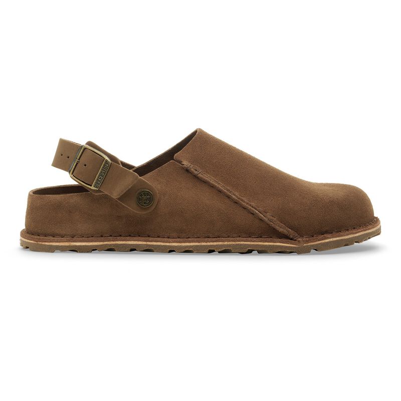BIRKENSTOCK Lutry Premium Suede Leather Dark Tea Daily Comfort detail