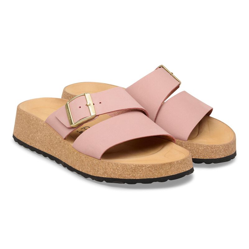 BIRKENSTOCK Almina Nubuck Leather Pink Clay Daily Comfort detail