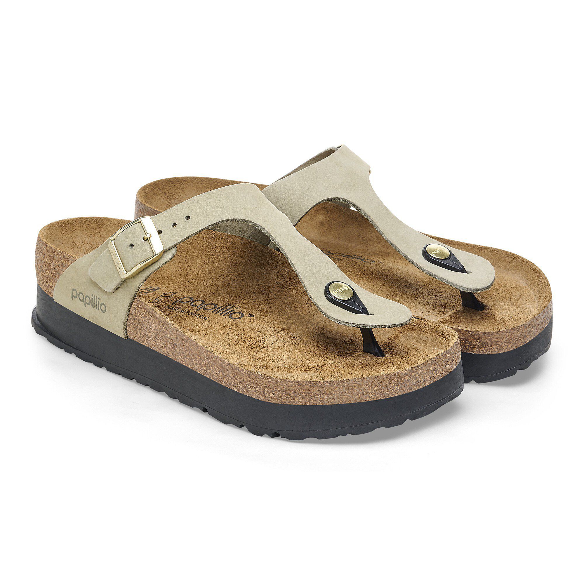 【専用】BIRKENSTOCK パピリオGizeh Flex Platform Gizeh Flex Platform Nubuck Leather in Color Eucalyptus