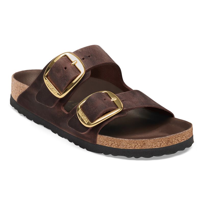 BIRKENSTOCK Arizona Big Buckle Natural Leather Oiled Black City Comfort detail