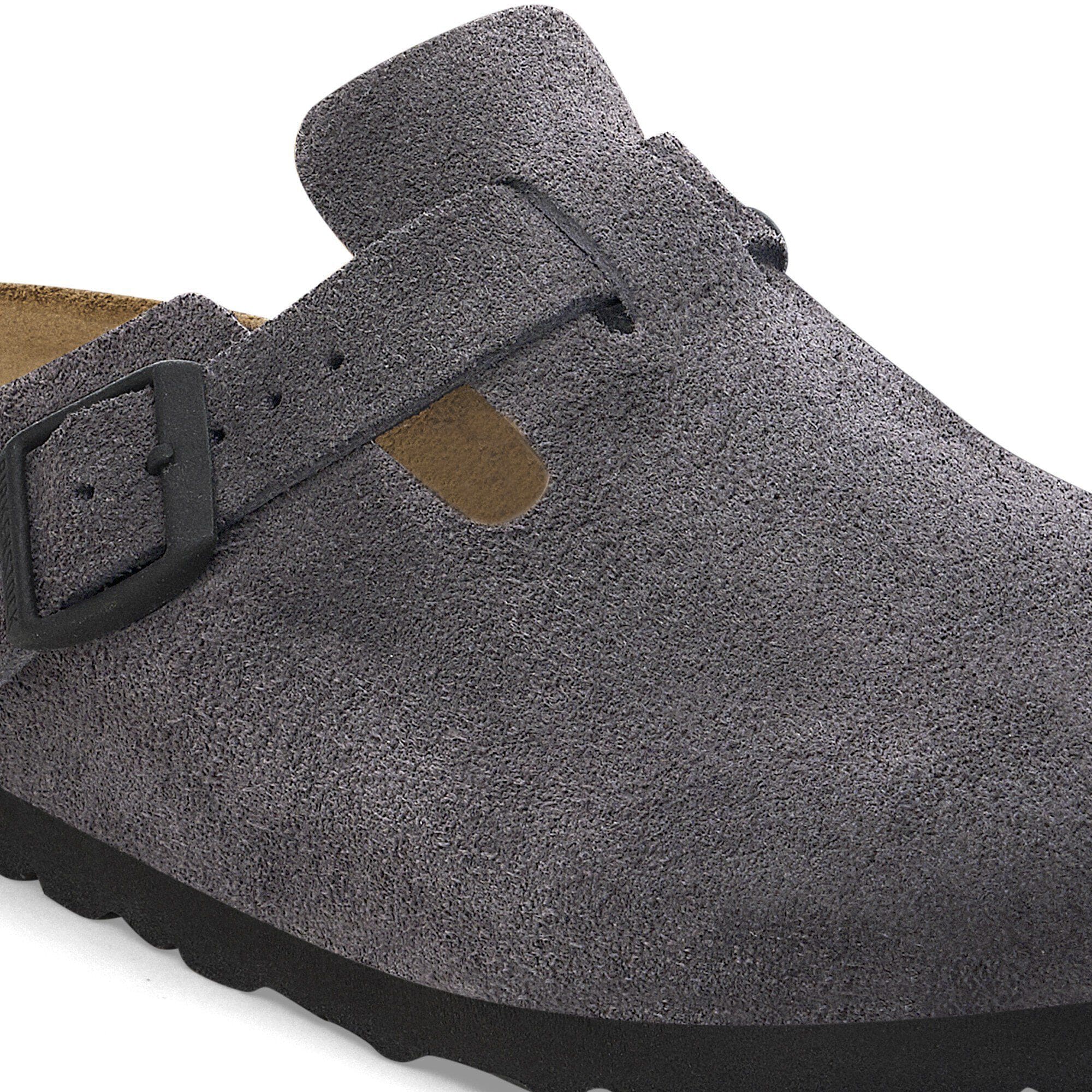 BIRKENSTOCK BOSTON ベルベットグレイ Boston Suede Leather in Color Velvet Grey | BIRKENSTOCK US
