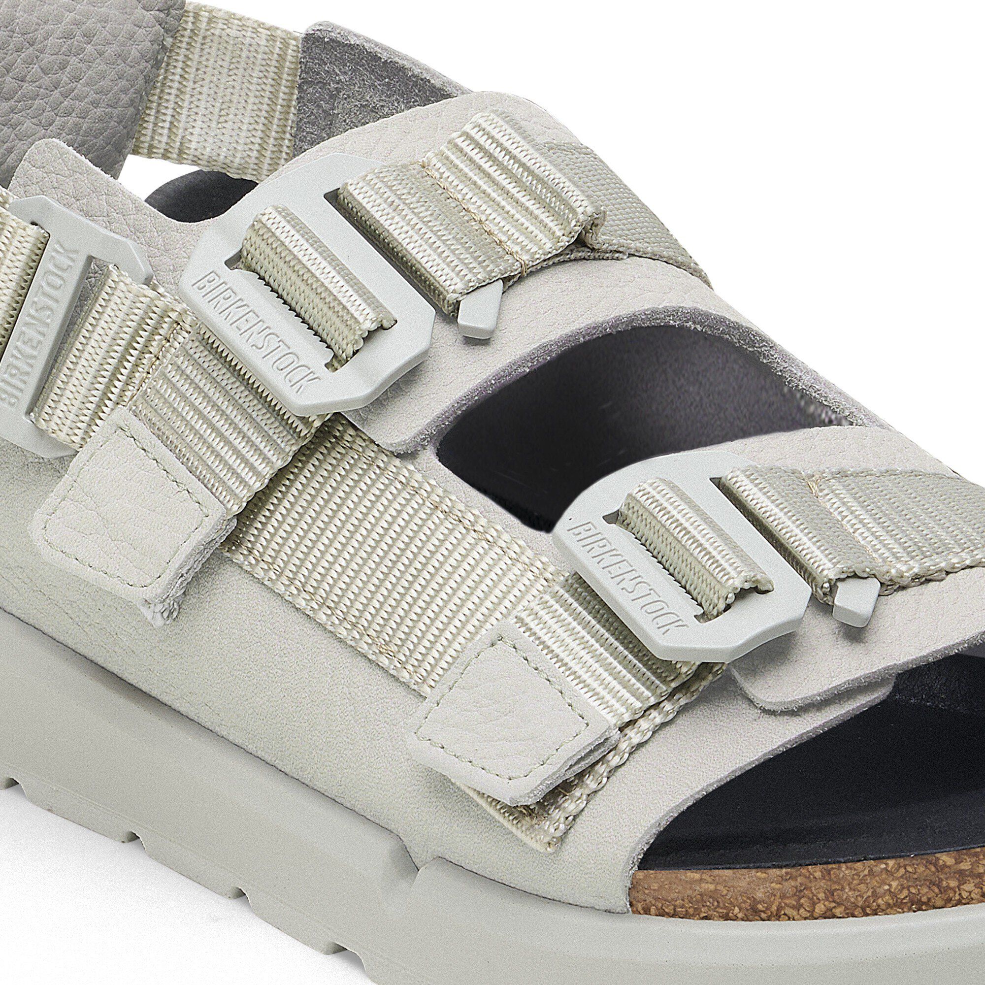 Shinjuku Leather-Textile in Color Mineral Gray | BIRKENSTOCK US
