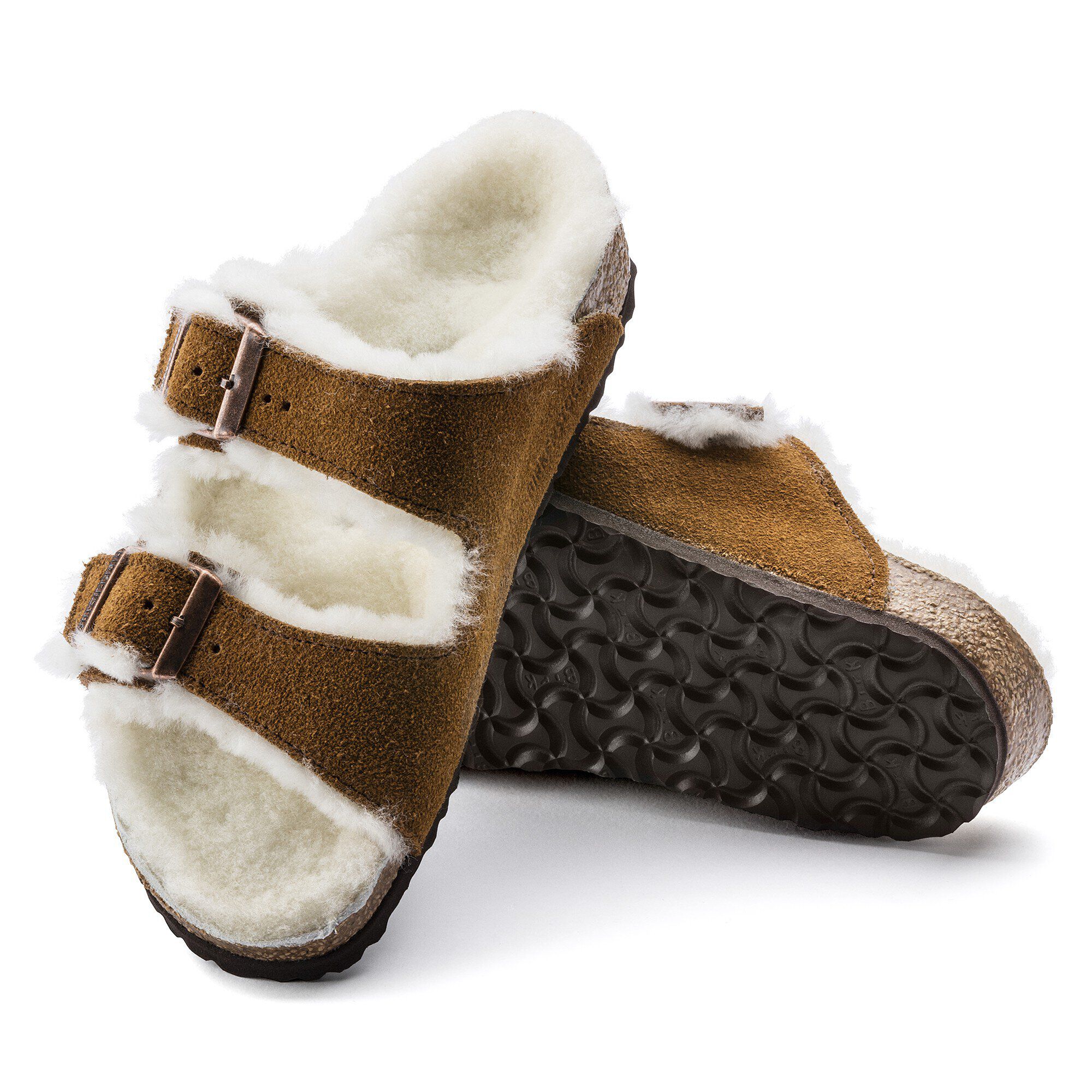 Arizona Shearling Kids Suede Leather in Color Mink | BIRKENSTOCK US