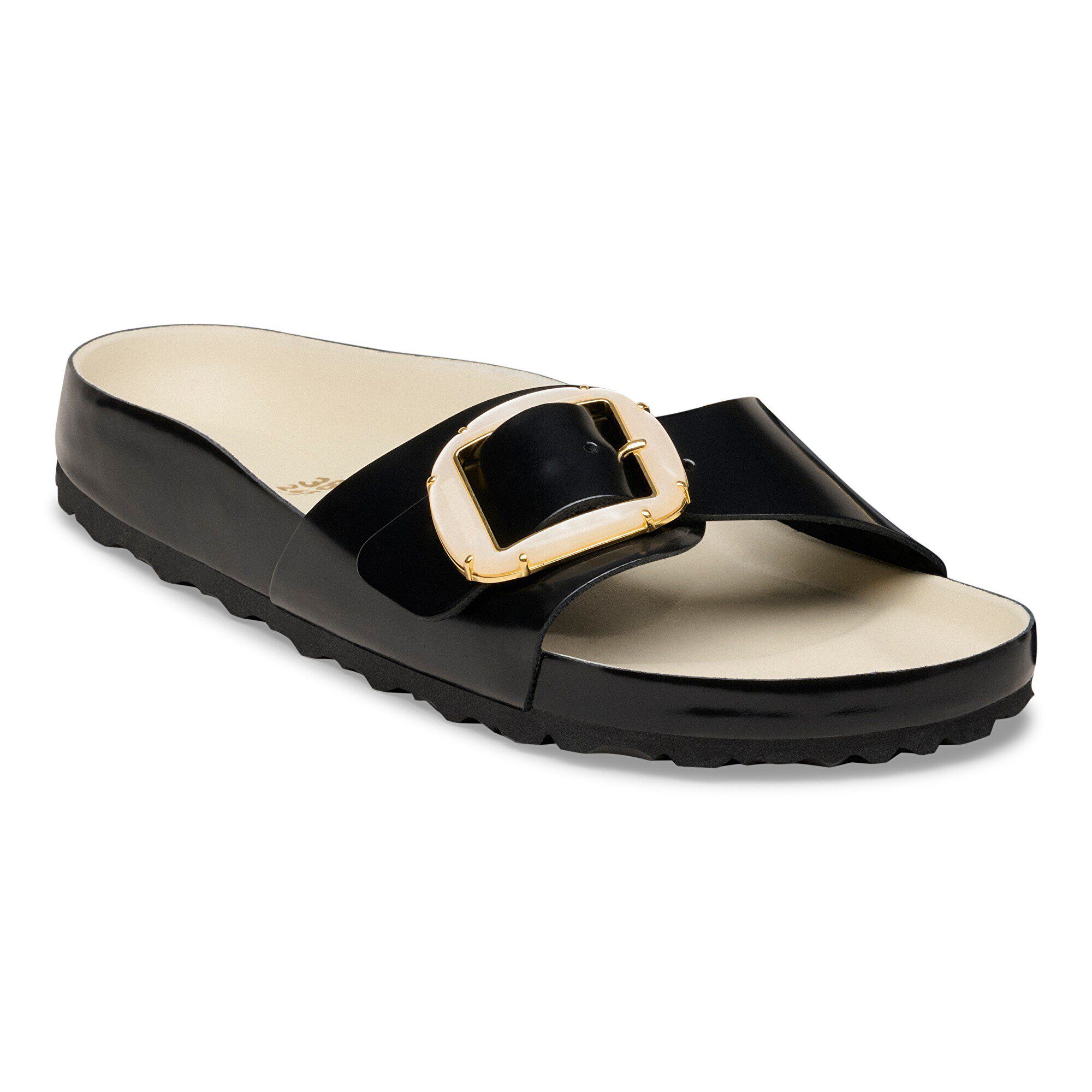 Madrid Big Buckle Pearl Natural Leather Patent - main image