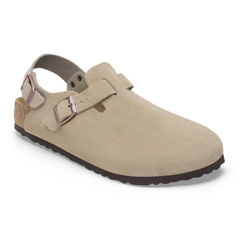 BIRKENSTOCK Tokio Suede Leather Charcoal Walk Edit detail