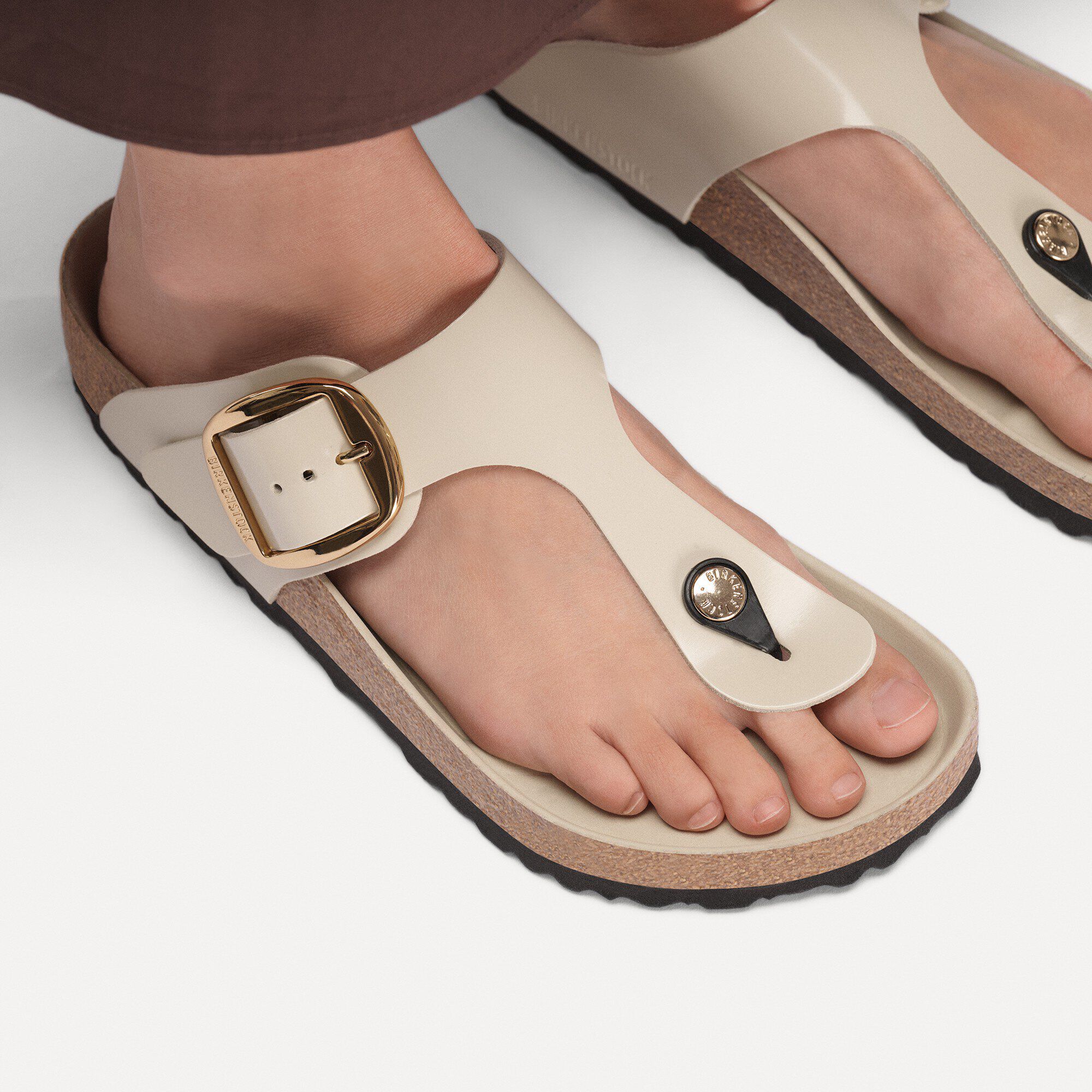 Gizeh Big Buckle Natural Leather Patent