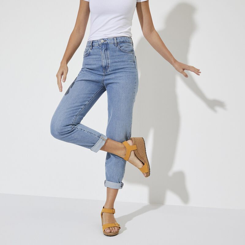 BIRKENSTOCK Soley Nubuck Leather Apricot Walk Edit detail