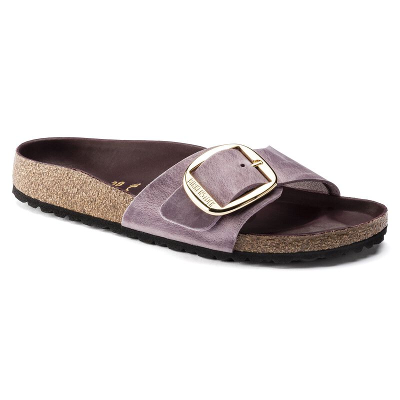 BIRKENSTOCK Madrid Big Buckle Natural Leather Oiled Black Classic Fit detail