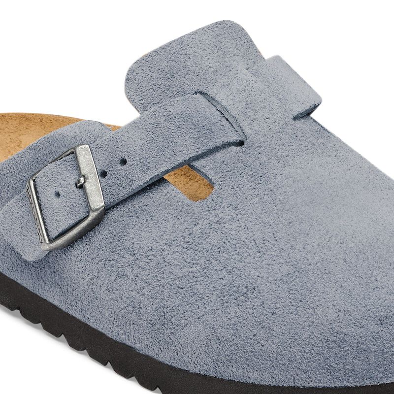 BIRKENSTOCK Boston Suede Leather Stone Blue Walk Edit detail