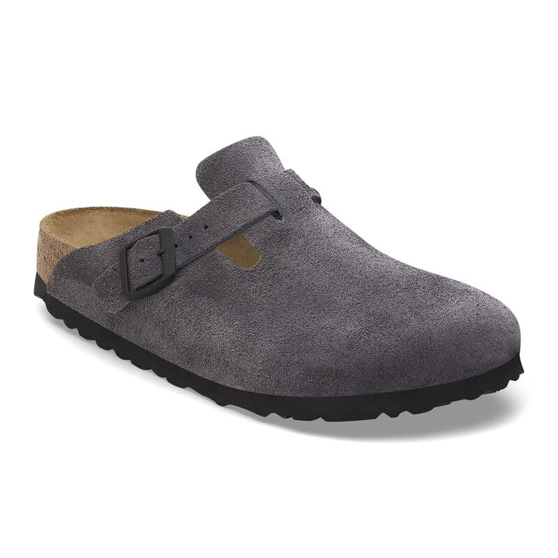 BIRKENSTOCK Boston Suede Leather Lavender Sky Easy Walk detail
