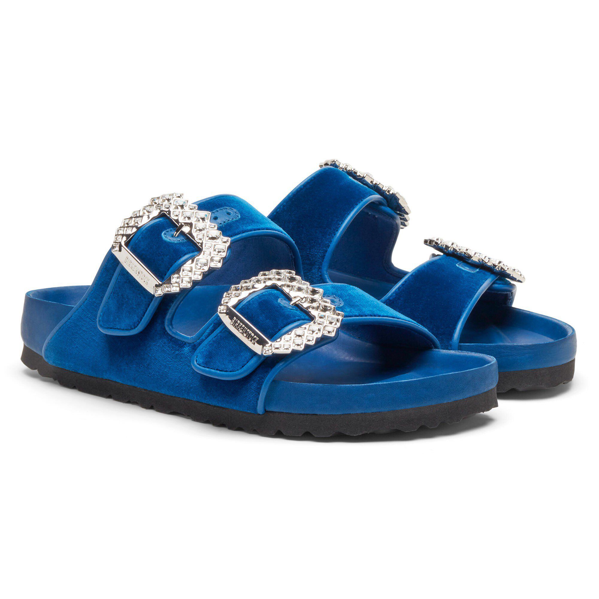 Manolo Blahnik Arizona Velvet Crystal Buckle Velvet