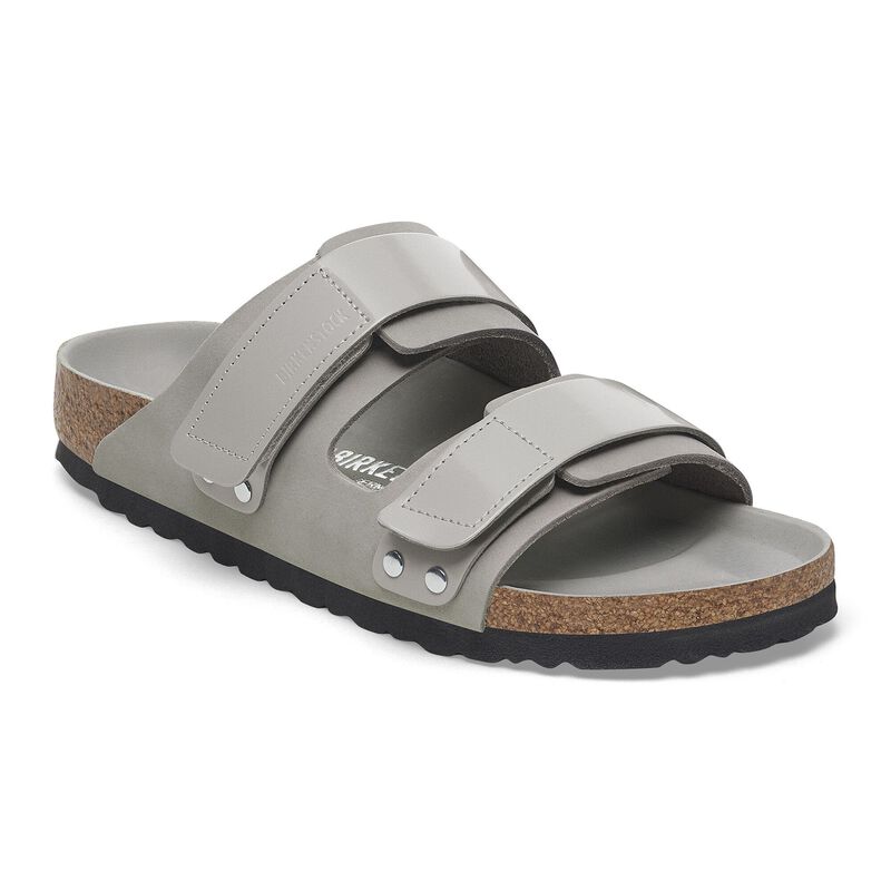 BIRKENSTOCK Uji Nubuck Leather High Shine Stone Coin City Comfort detail