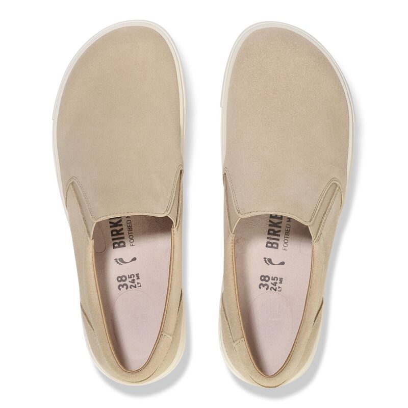 BIRKENSTOCK Oswego Suede Leather Sandcastle Trail Easy detail