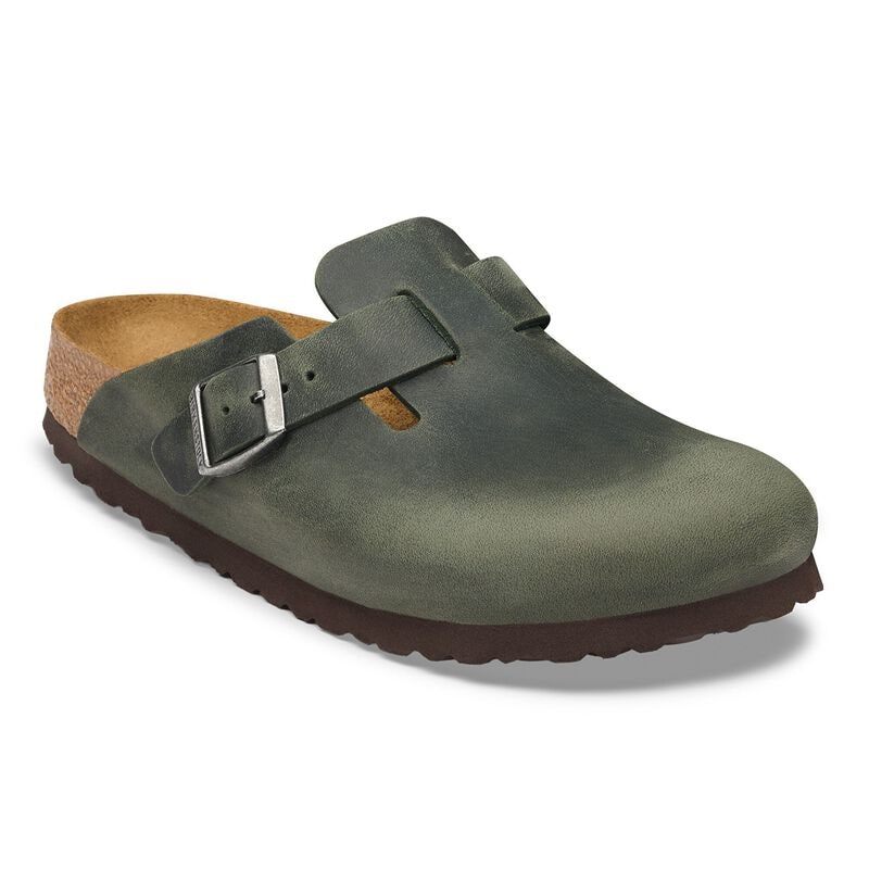 BIRKENSTOCK Boston Natural Leather Oiled Cognac Soft Sole detail