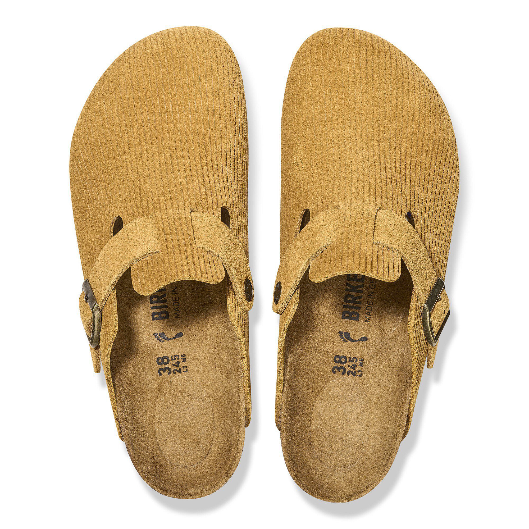 靴 BIRKENSTOCK Exclusive Boston Corduroy 38 Birkenstock Boston Suede Corduroy - Dark Tea – Kith Europe