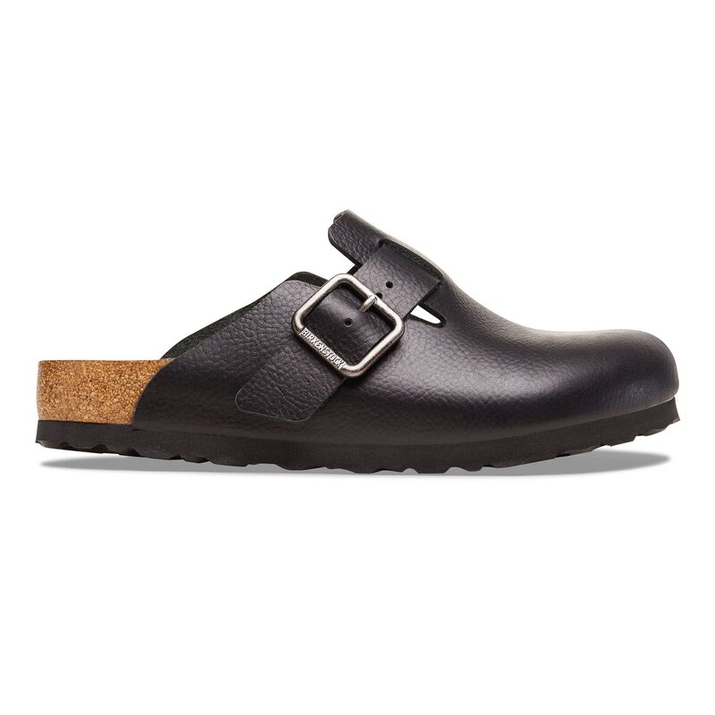 BIRKENSTOCK Boston Wire Buckle Natural Leather Vintage Wood Black Easy Walk detail