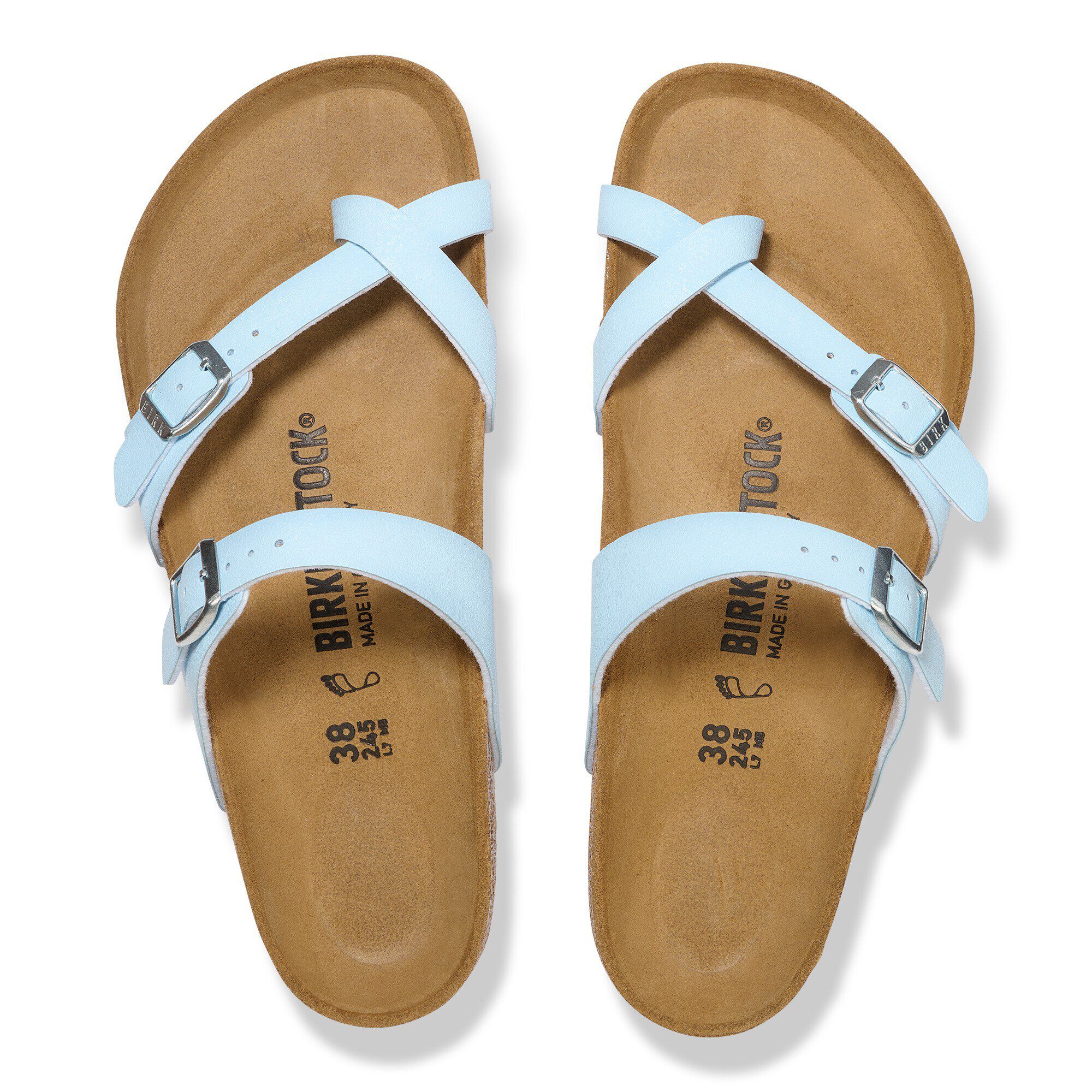 靴 Birkenstock Mayari Mayari Birkibuc in Color Finished Sky | BIRKENSTOCK US