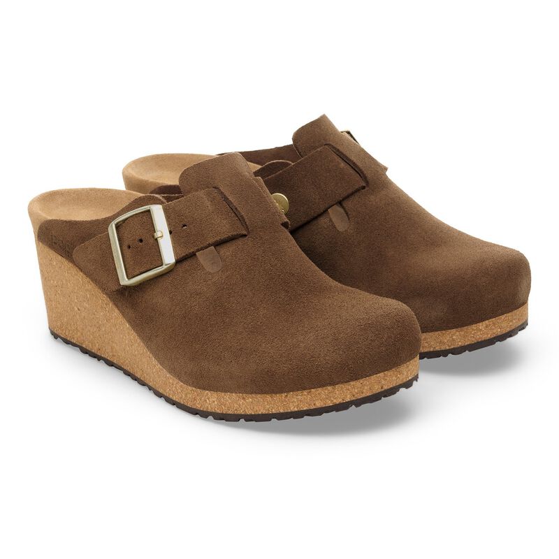 BIRKENSTOCK Fanny Suede Leather Dark Tea Classic Fit detail