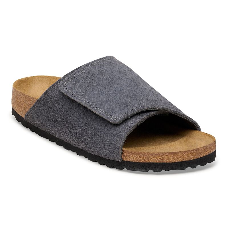 BIRKENSTOCK Solana Suede Leather Charcoal City Comfort detail