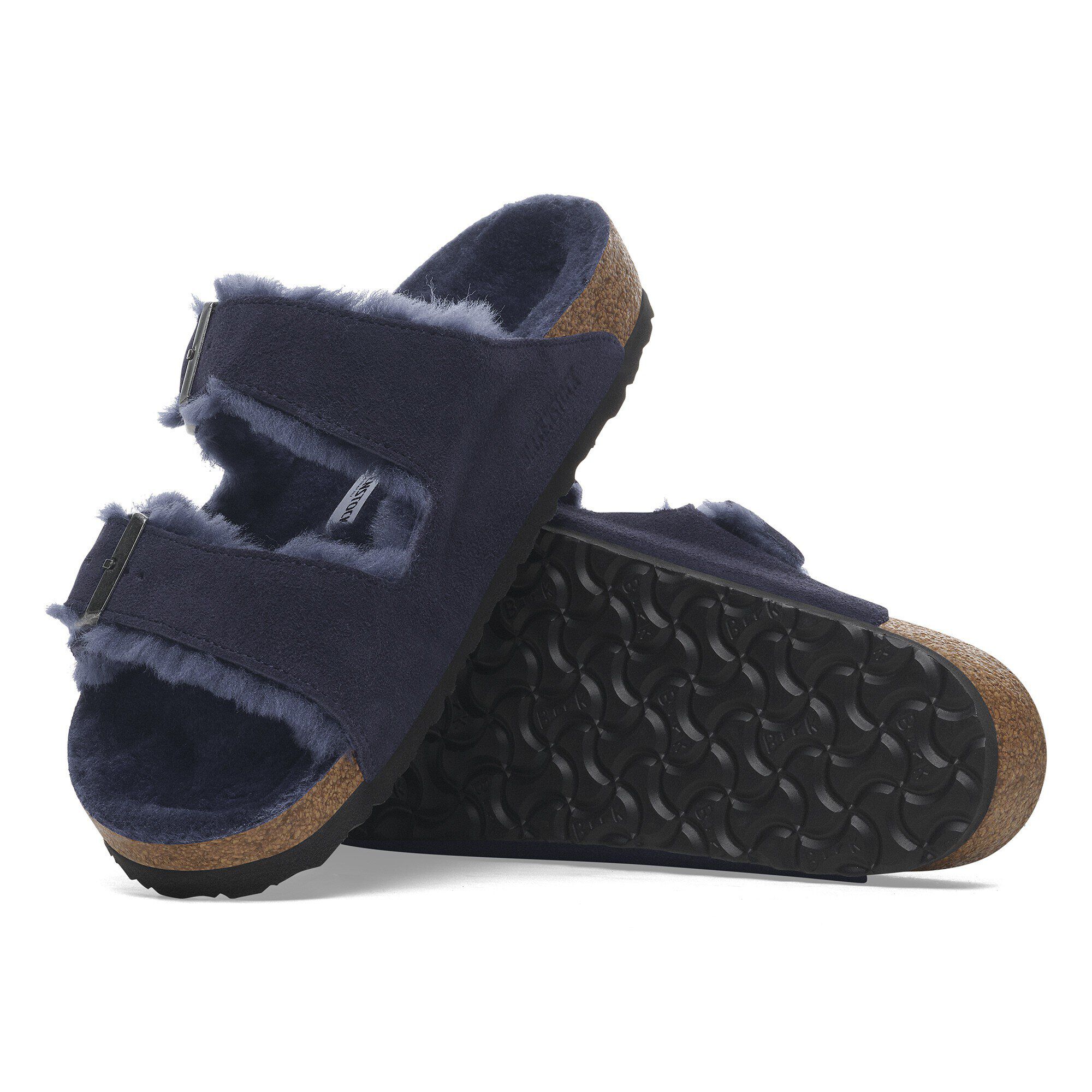 Arizona Shearling Suede Leather in Color Midnight Blue
