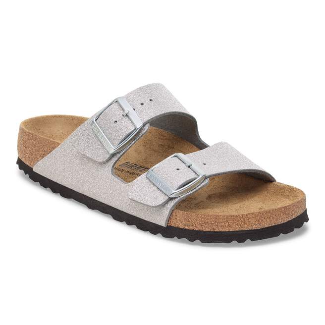 Arizona Synthetics in Color Shiny Glitter Silver BIRKENSTOCK US