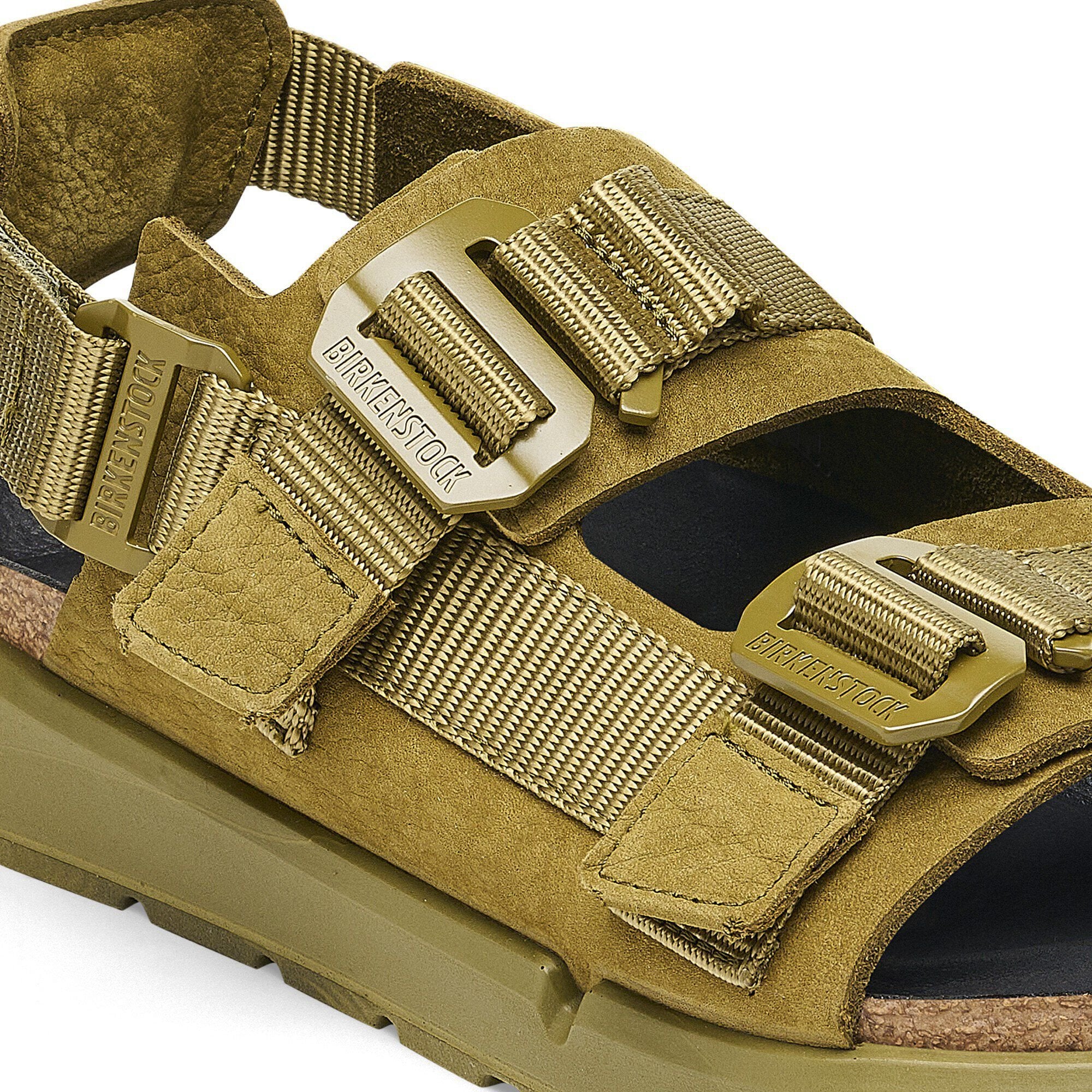 Shinjuku Leather-Textile in Color Pine Green | BIRKENSTOCK US