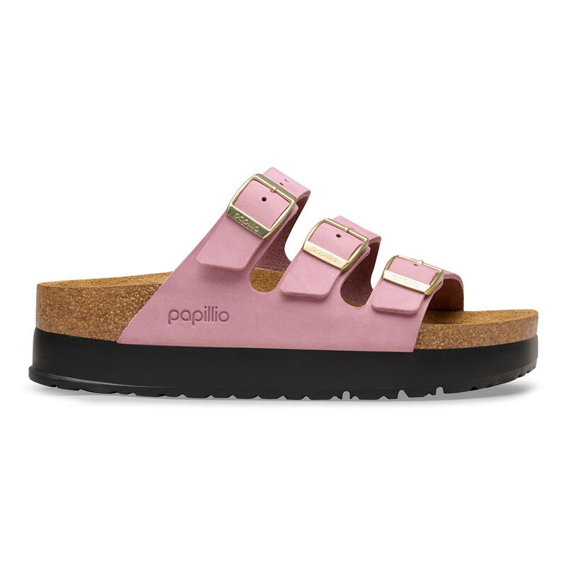 BIRKENSTOCK Florida Flex Platform Nubuck Leather Orchid Trail Easy detail