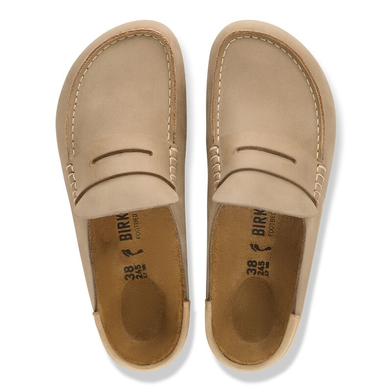 BIRKENSTOCK Naples Wrapped Natural Leather Oiled Tobacco Brown Trail Easy detail