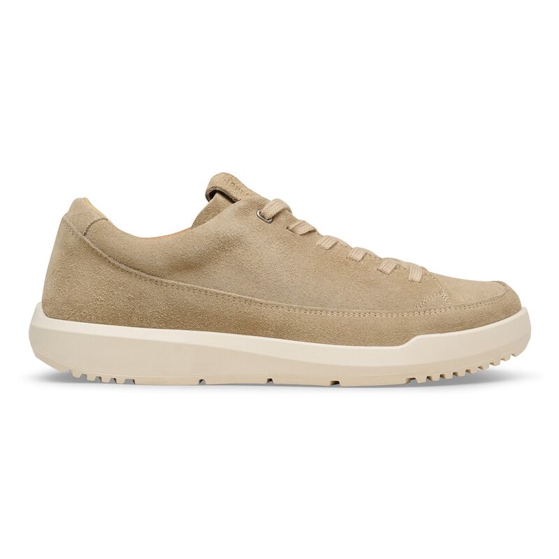 BIRKENSTOCK Melbourne Suede Leather Taupe Trail Easy detail