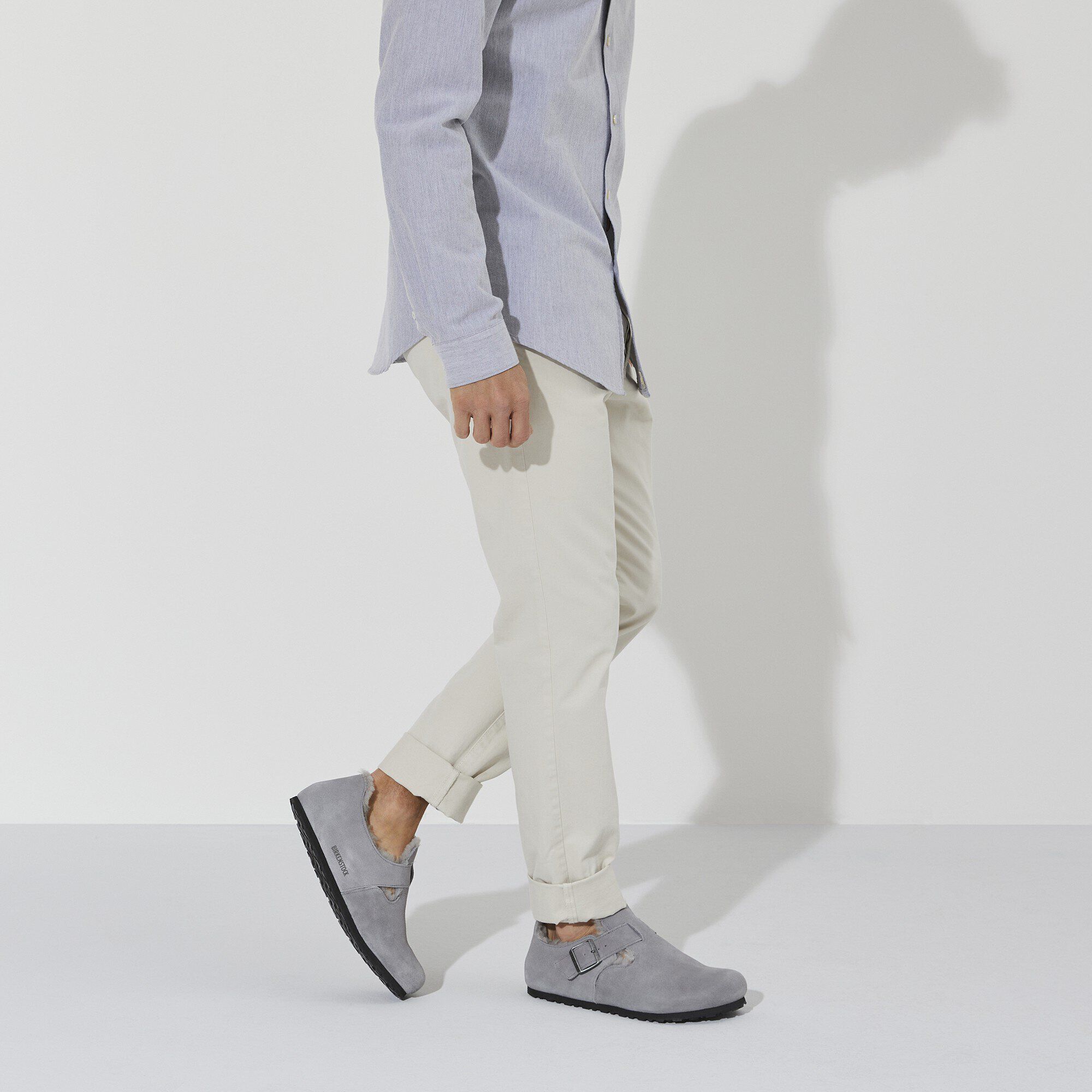 London Shearling Suede Leather