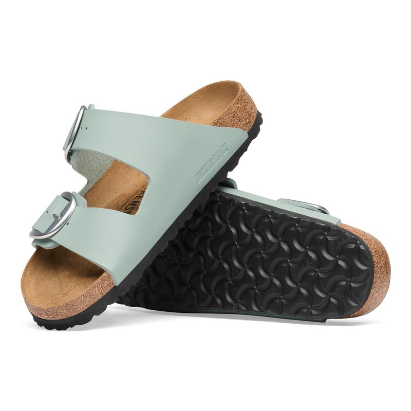 BIRKENSTOCK Arizona Big Buckle Birko-Flor Pure Sage Lounge Fit detail